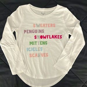NWOT-Girls Winter TShirt